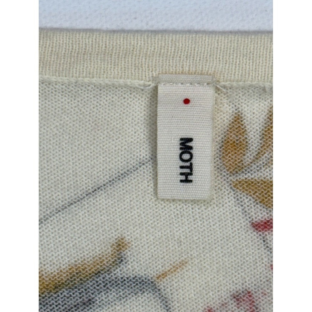 Anthropologie‎ Postmark Cardigan Small Cream Venice Print Cardigan V-Neck Cotton - Picture 6 of 10